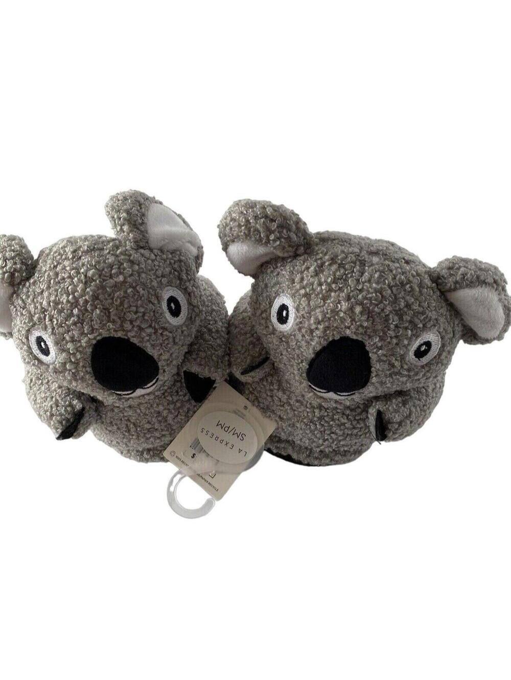 Koala Slippers Cute Koala Face House Slip On Slippers with Grips New Ladies